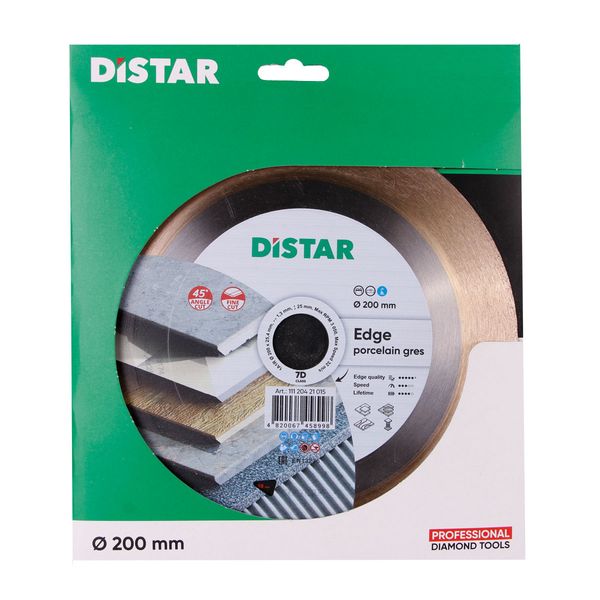 Круг алмазный отрезной Distar 1A1R 200x1,4/1/1,6x25x25,4 Edge 11120421015 фото