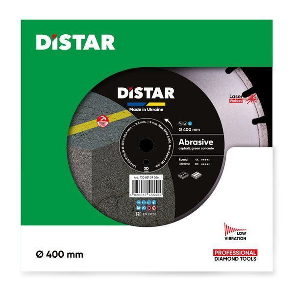 Круг алмазный отрезной 1A1RSS/C1N-W 400x3,5/2,5x25,4-11,5-24-ARP 40x3,5x6+3 R195 Bestseller Abrasive 13085129031 фото