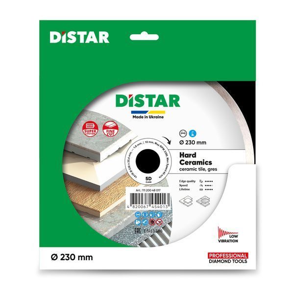 Круг алмазний вiдрiзний Distar 1A1R 230x1,6/1,2x10x25,4 Hard ceramics 11120048012 фото